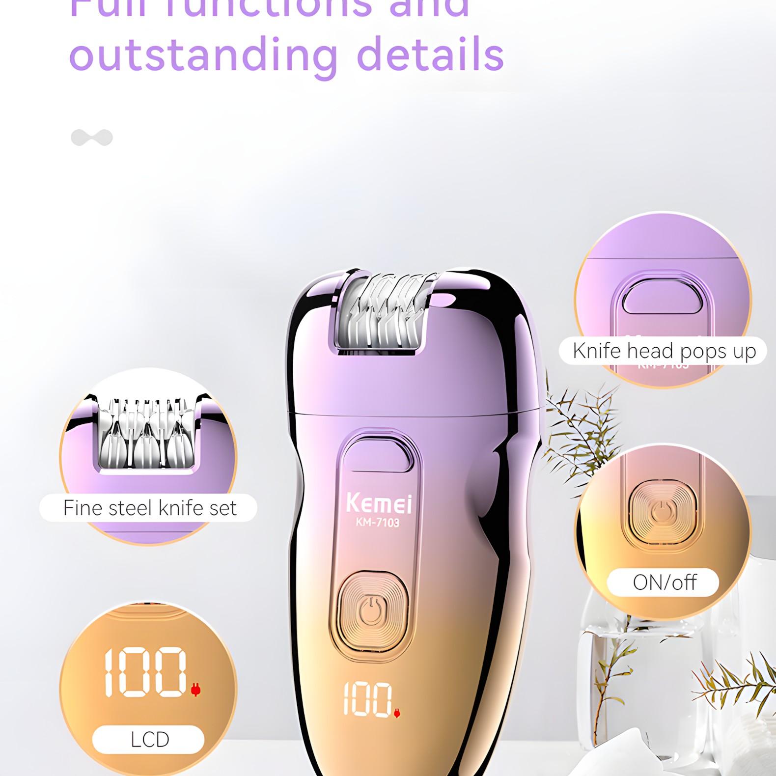 3 in 1 Electric Hair Removal Instrument, 1 Set Rechargeable Hair Removal Machine with Replace Heads, Personal Care Appliances for Women