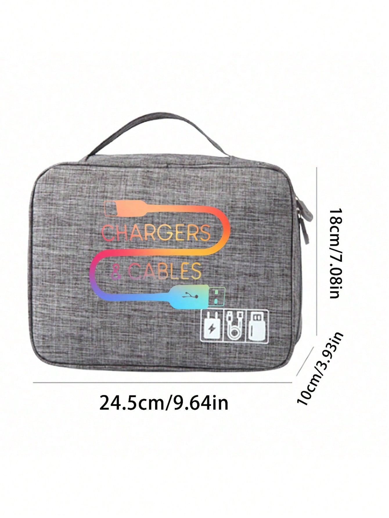 Electronics Storage Travel Bag, Waterproof Cable Organizer, Portable Tech Accessories Case, Laptop Phone Holder, Business Trip Essential