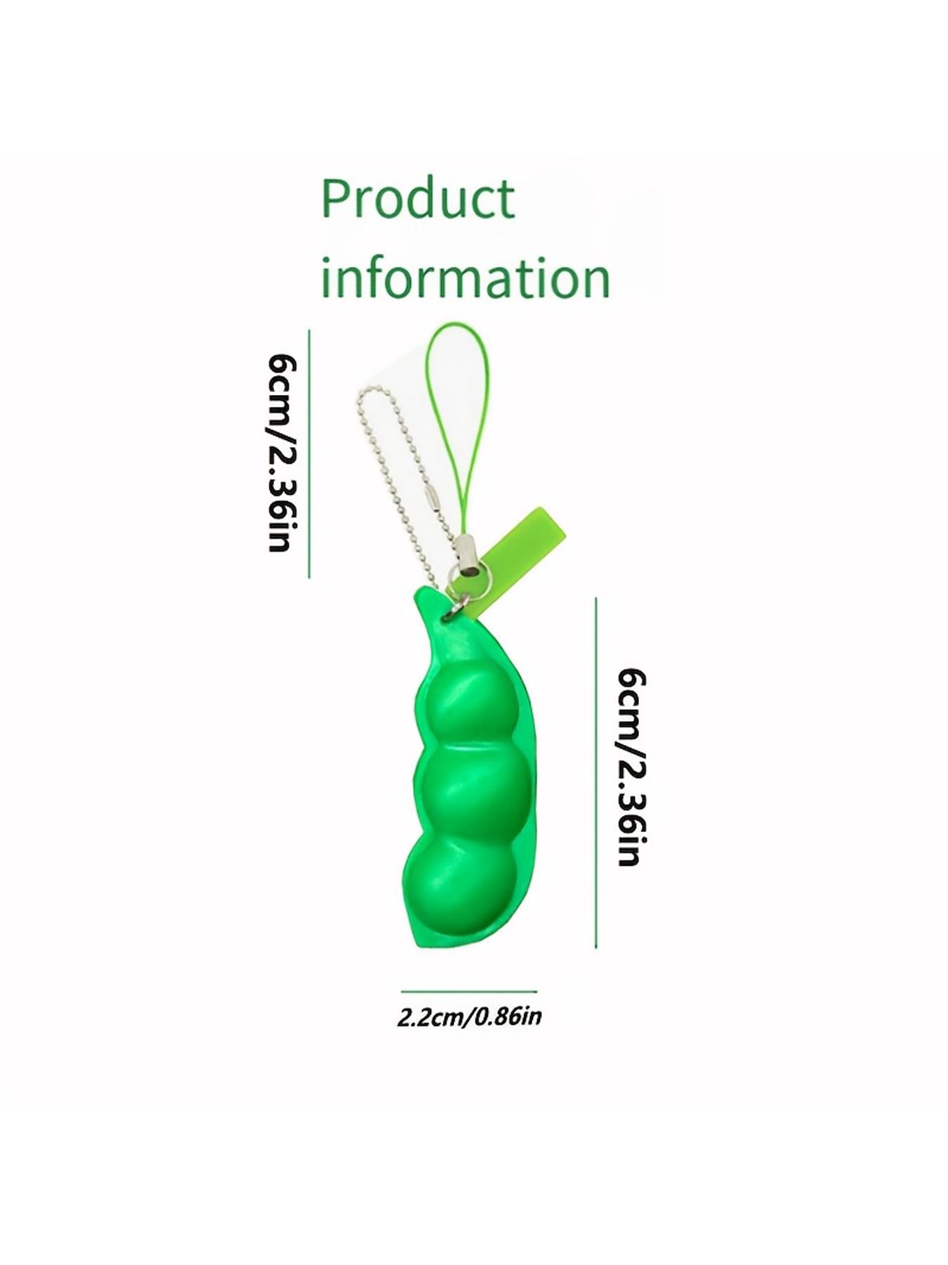 4pcs Creative Stress Relief Simulation Peas, Random Color Squeezable Bean Toys, Cute Cartoon Hanging Decorations, Fun Compression Playsets