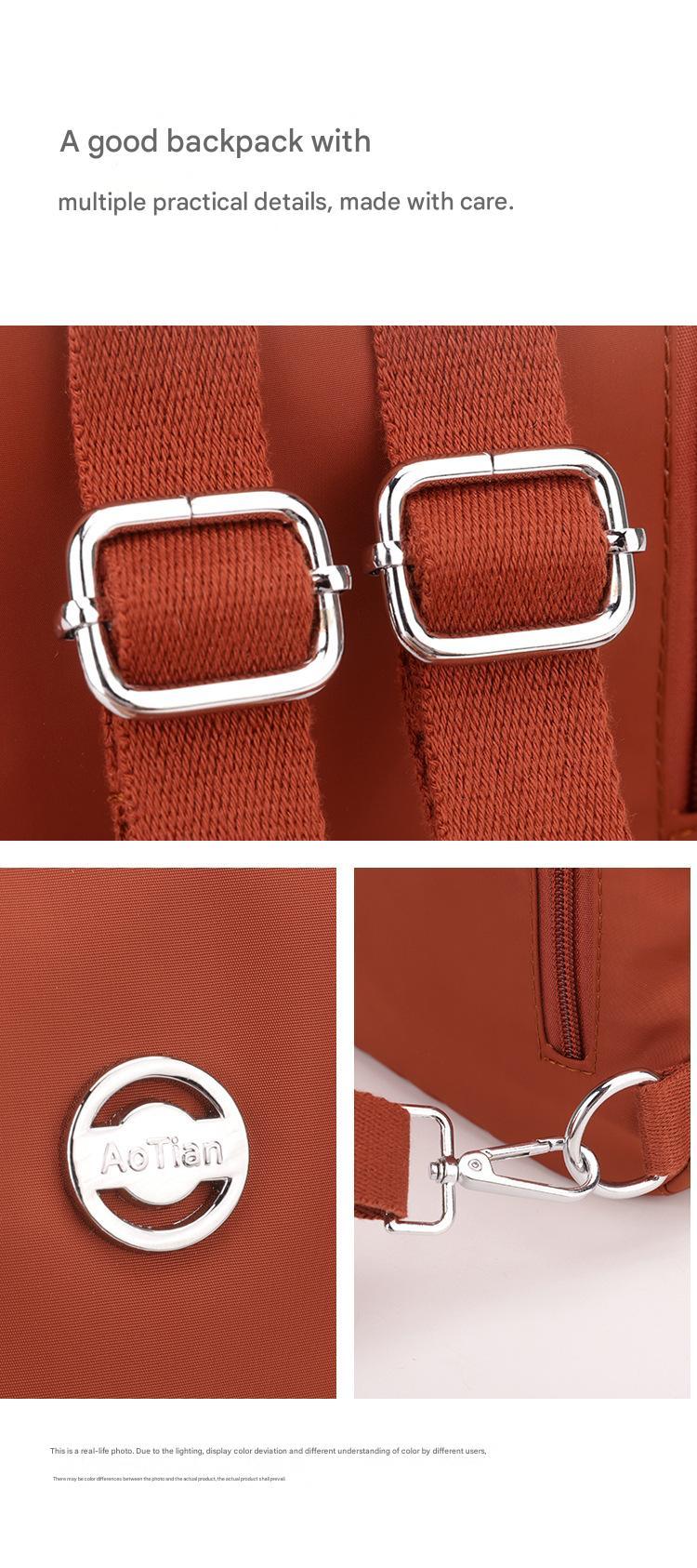 Velora Fashion Oxford Cloth Casual Backpack Messenger Bag Chest Bag with Side Pouch Adjustable Strap Zipper Pocket Inner Patch Pocket 30x21x14cm