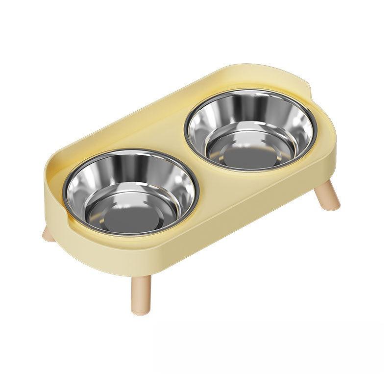 Cat Feeder 2-In-1, Stainless Steel Non-Slip Dual Bowl, Easy Clean, Multiple Colors, Perfect Gift, Anti-Tip Pet Food and Water Dish