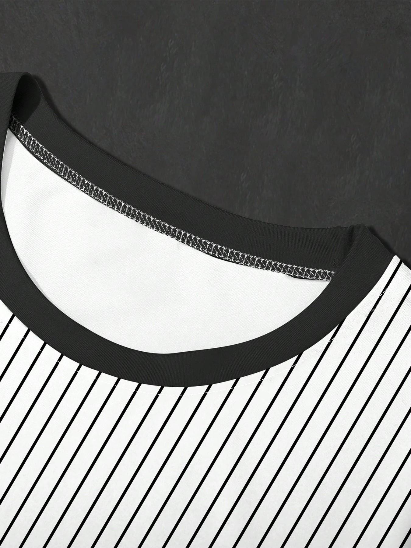 🔥 Viral New York Striped Baseball T-shirt - Retro Street Top, Men's Breathable Casual Top, Y2K Style, Perfect for Daily Clothing and Street Fashion