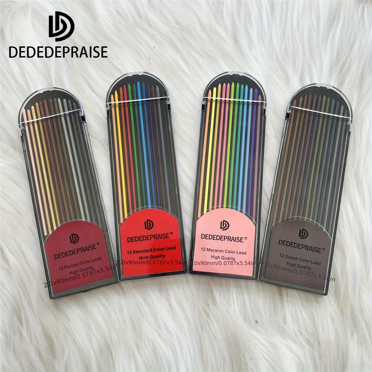 [Colored Lead Refills] Dededepraise 12/24 color 2.0mm lead.Standard,portrait,macaron,retro colored lead.Uniquely Colored Lead Refills.2.0mm lead Portable Packaging