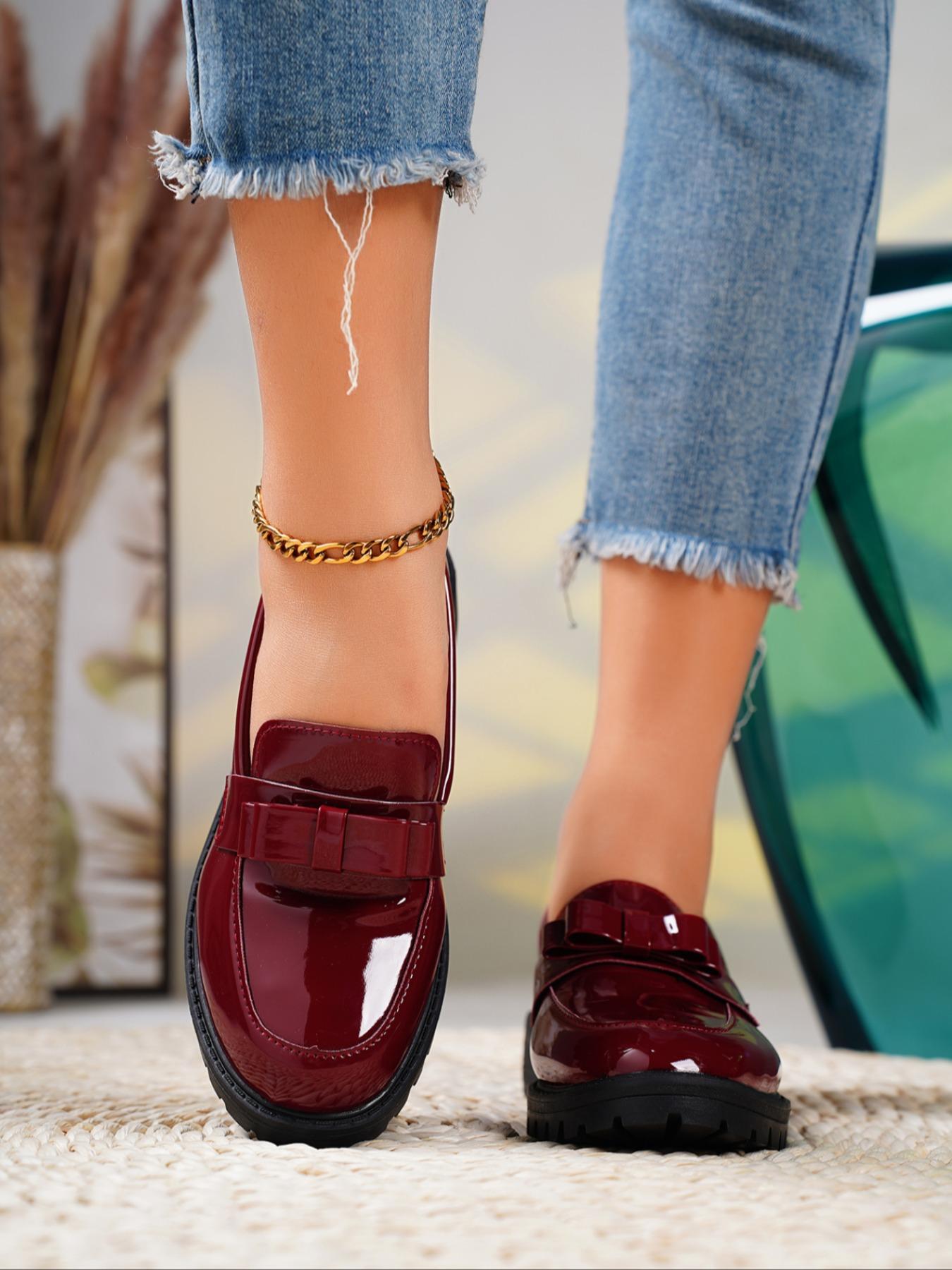 Women's Fashionable Bow Decorated Mary Jane Shoes, Casual Comfortable Lightweight Platform Shoes for Daily Wear, Perfect for Students and Outdoor, Bowknot Design Shoes