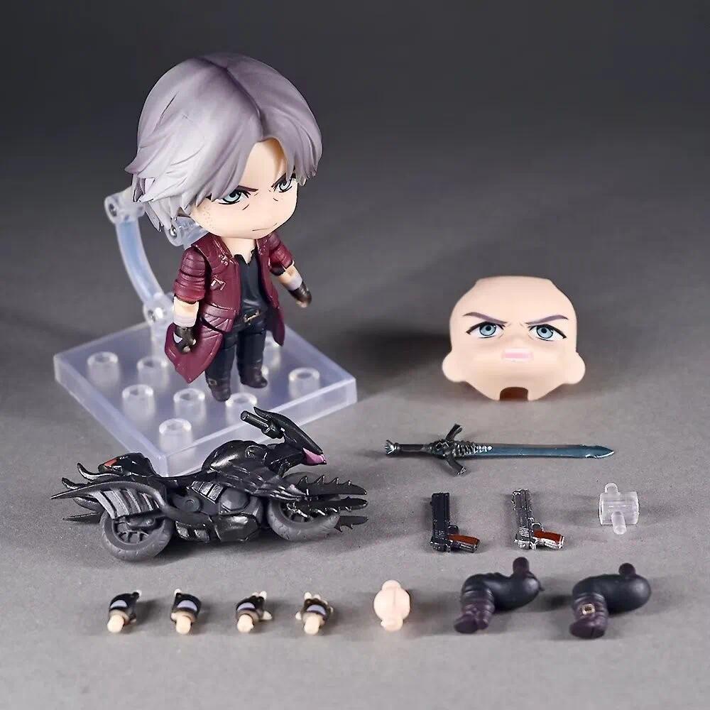 Q Version Nendoroid 1233# Dante Figure Devil Series Movable Face-Changing Doll Collectible Model Desktop Gifts For Anime Lovers