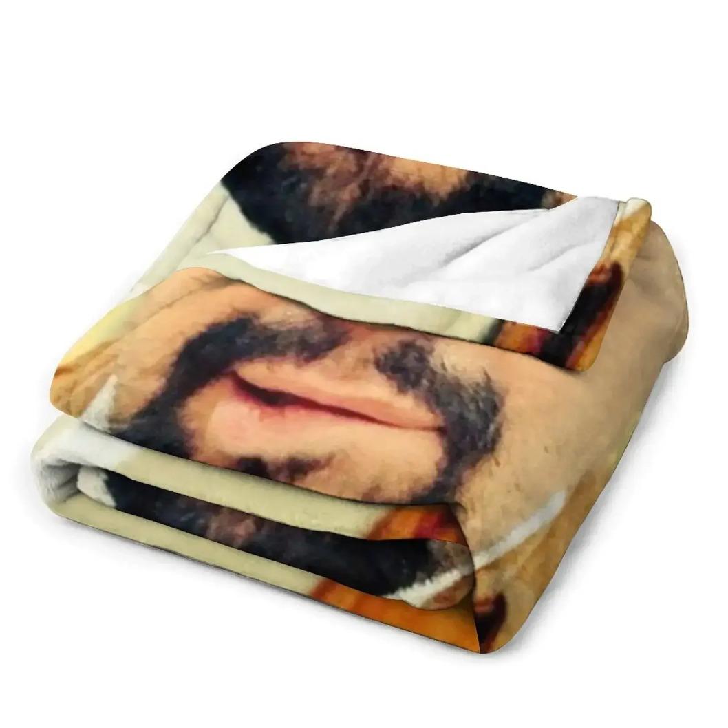 Lin-Manuel Miranda Biting Lip Meme Soft Flannel Blanket, Funny Actor Photo Throw for Musical Fans and Meme Rooms, Lin Manuel Portrait Collage Blanket, Biting Lip Photo Blanket, Celebrity Meme Fan Throw for Bedroom Couch Decor
