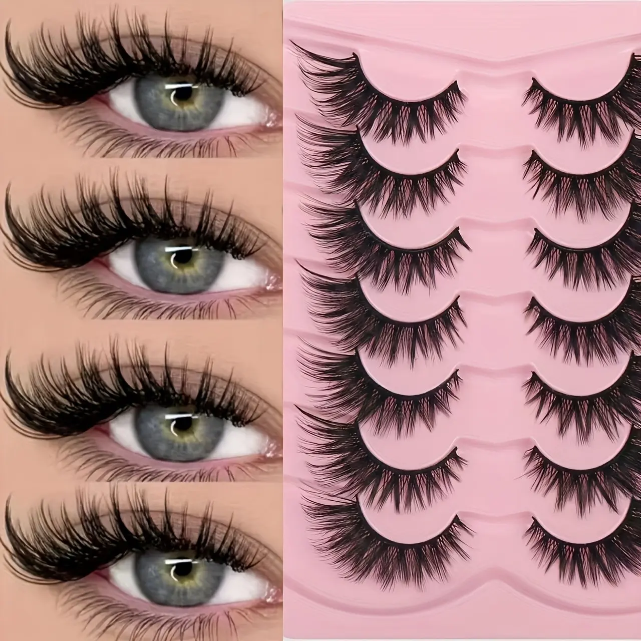 3D Plush Velvet Lightweight False Eyelashes, Same Style As Professional Eyelash Salons, Camera-Friendly, Voluminous Lashes for Thanksgiving, Halloween and Holiday Celebrations