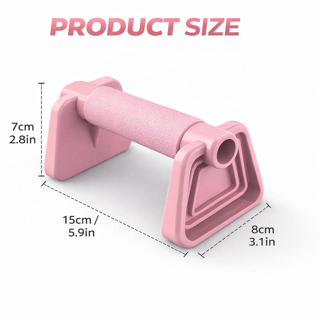 Home Fitness Push Up Bars Set – Ergonomic H‑Shape Push‑Up Handles for Chest, Arms & Shoulders | Adjustable Compact Workout Equipment for Men & Women | Durable PP Material, 4 Colors (Pink, Purple, Grey, Black)
