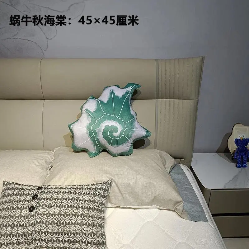 Green Leaf Plush Pillow Simulated Soft Plant Stuffed Cushion Monstera Maple Plushie Peluche Sofa Chair Bed Decor Gift