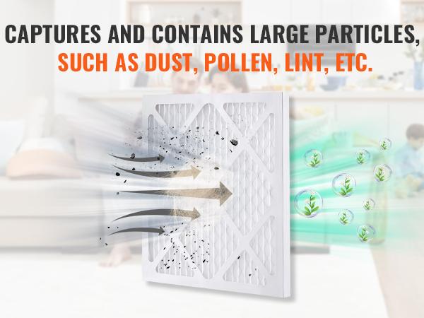 【Summerfinds】VEVOR Protective Pre Filters, 5 Pack, 15.75''x 15.75'' Air Filter Replacement, High-efficient Stage 1 Filters Compatible w/ BlueDri VEVOR Scrubber, Air Purifiers, Water Damage Restoration Equipment