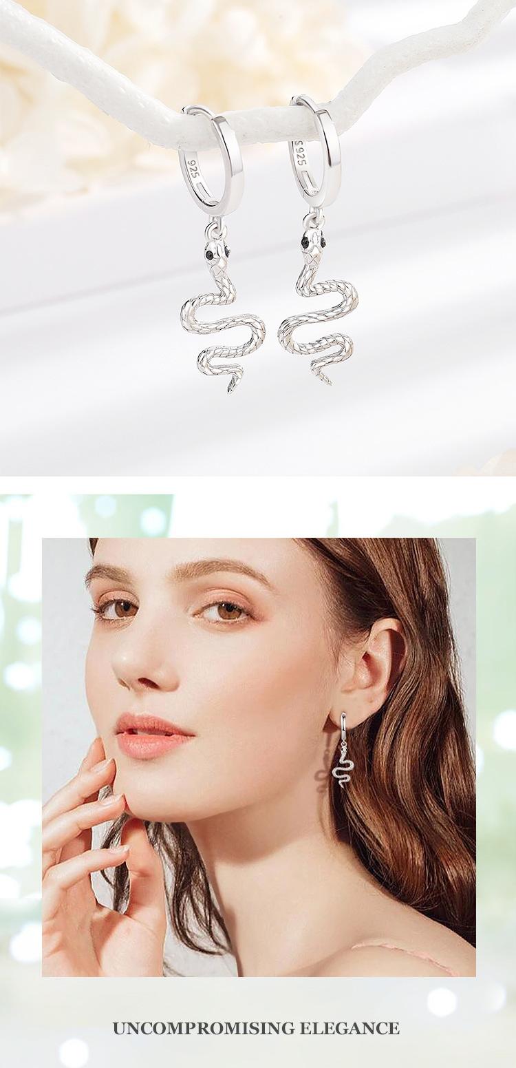 S925 Sterling Silver Snake Jewelry Set, Adjustable Gold Ring & Snake Hoop Earrings for Women, Perfect Gift for Anniversaries and Engagements