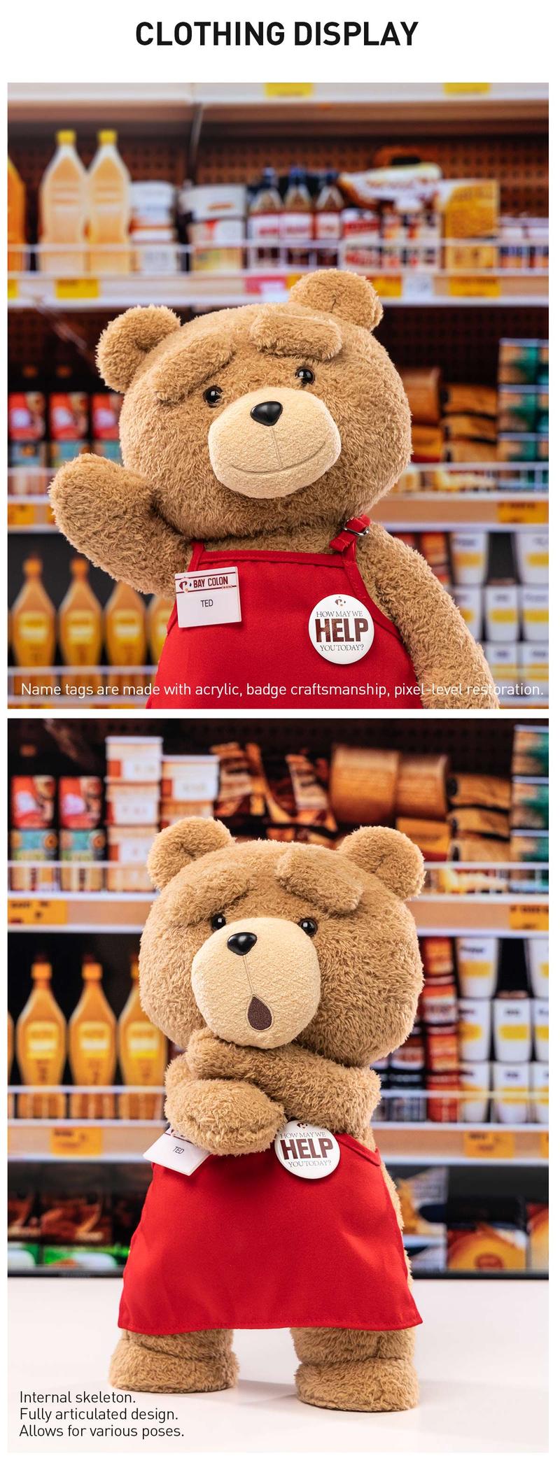 POP MART ted2 ted action plush doll