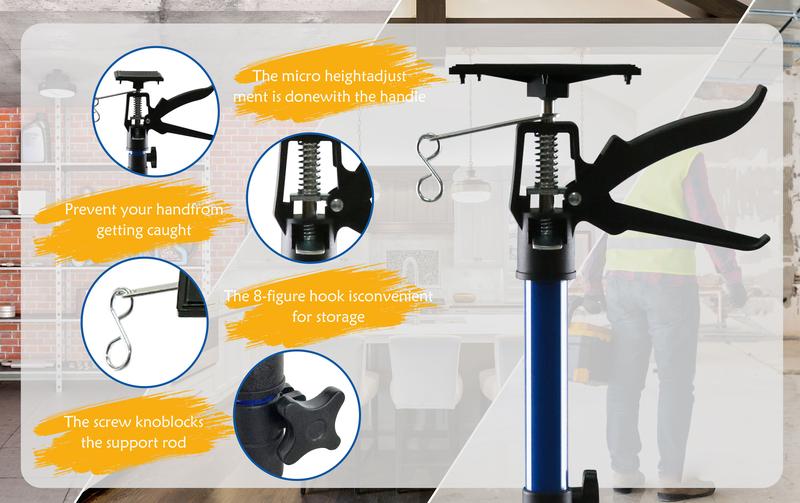 4 Pack Adjustable Support Pole, Construction Rods for Cabinet Jacks Cargo Bars Drywalls, Telescoping Support Poles Range from 49'' to 114''