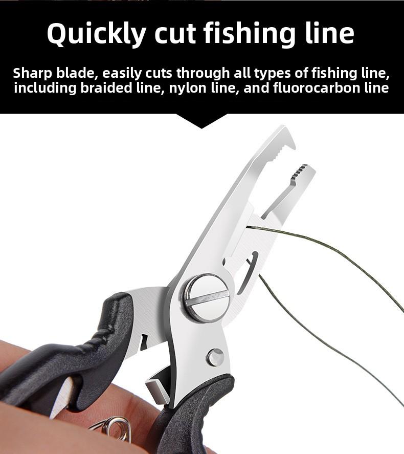 Multifunctional micro-object Luya clamp fish controller stainless steel fishing line opening steel ring fishing pliers scissors hook picker,fishing stuff summervibes,  fishing line nippers