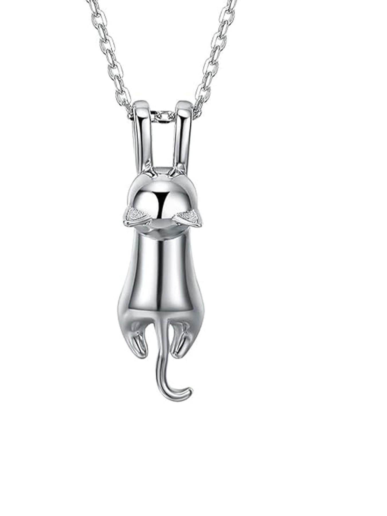 Cat Necklaces for Cat Lovers  Womens  Kitten Pendant Cat Collarbone Necklace