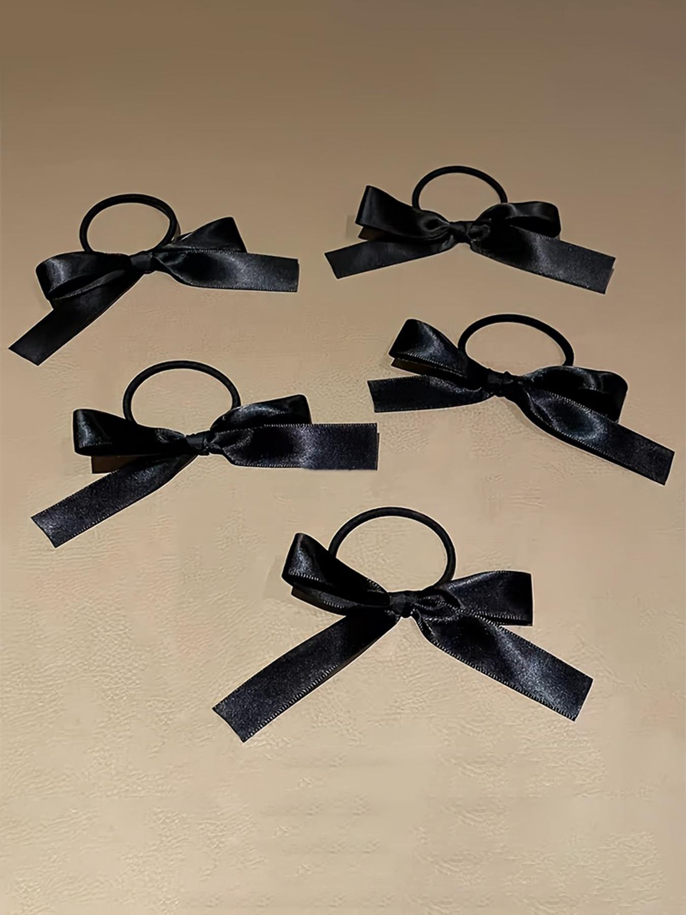 10 Pcs Women's Ribbon Butterfly Knot Hair Ties, Elegant & Stylish Accessories, Perfect for Daily Use, Secure Hold, Easy to Wear