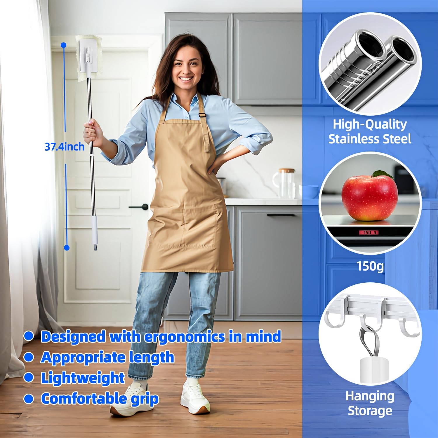 Mini Face Towel Mop Accessory 100cm Lazy Cleaning Tool Reusable Clamp Mop Head Home Kitchen Bathroom Desk Cabinet cleaning Cleaning