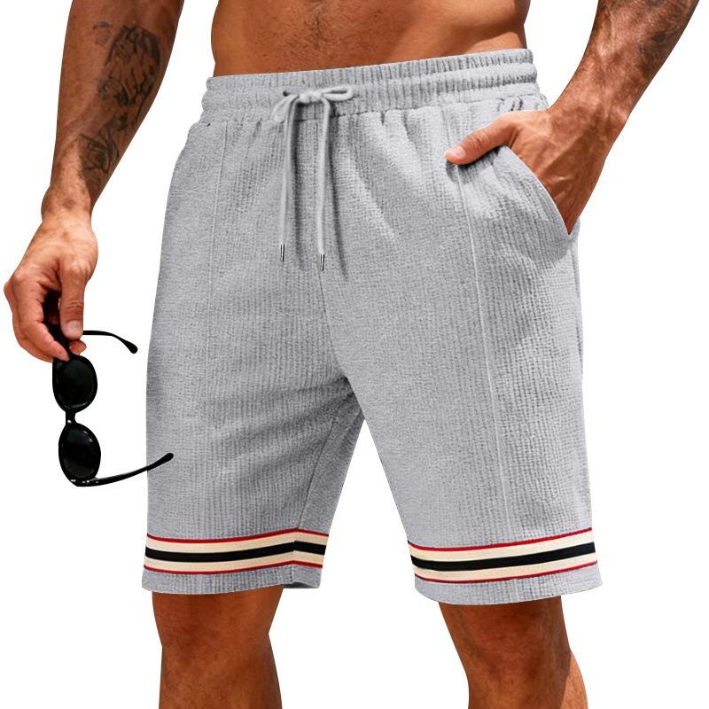 Men's Quick-drying Breathable Loose Running Shorts Sports Vacation Beach Basketball Training Cropped Pants Summer