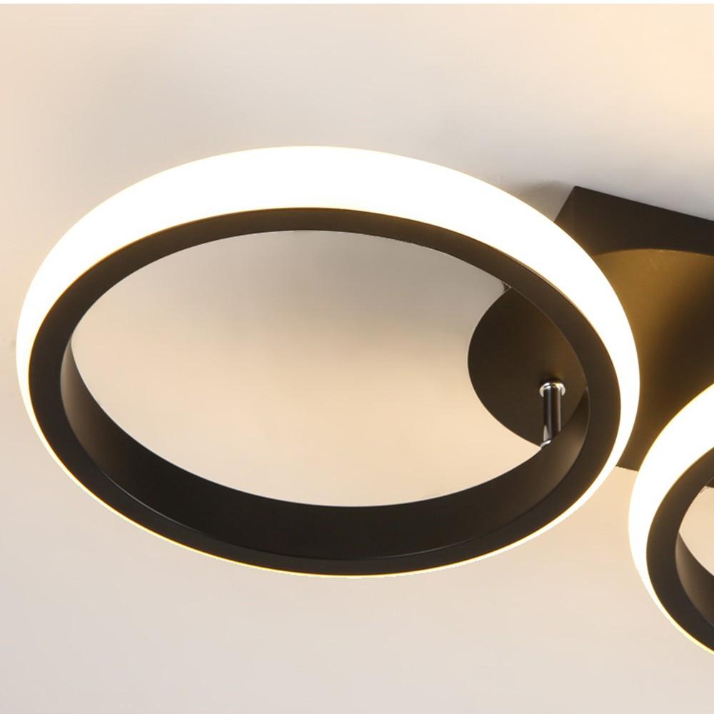 Circular LED Ceiling Light, Hardwired Ceiling Light, Aluminium/Silicone Construction, White/Warm Light Suitable For Bedrooms, Living Rooms, Study Rooms, Kitchens, Indoor Lighting Fixture