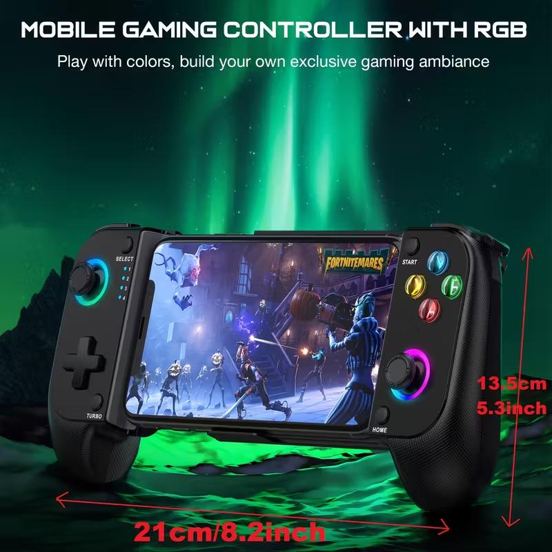 Mobile gaming handle for Android/iPhone, wireless game controller, designed specifically for Xbox Game Pass Ultimate, Steam Link, arcade, GeForce Now birthday gifts, Halloween gifts, white/black