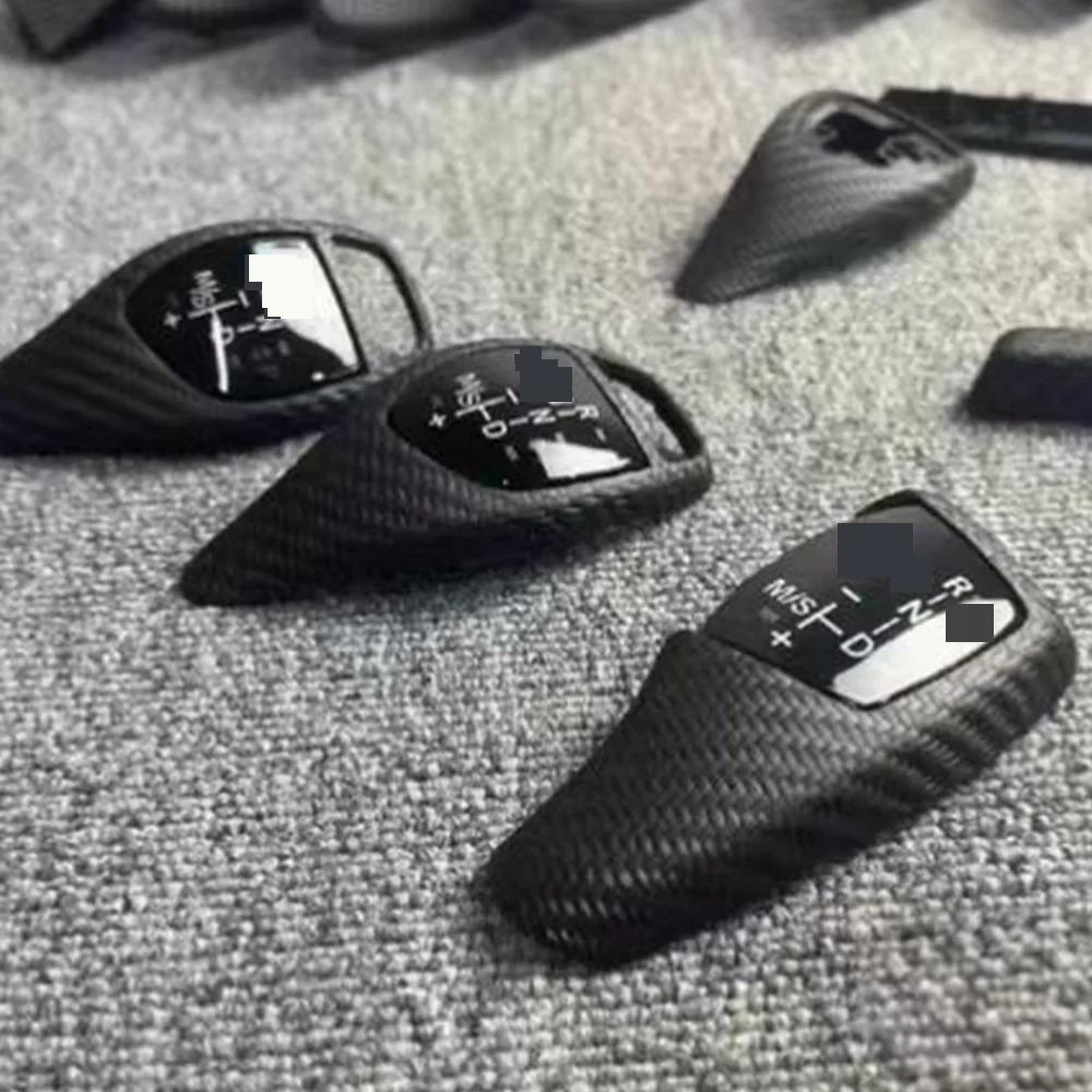 High End Real Carbon Fiber Gear Shift Knob Cover for BMW 3 5GT 6 7 Series F30 F31 F32 F10 Interior Styling Trim