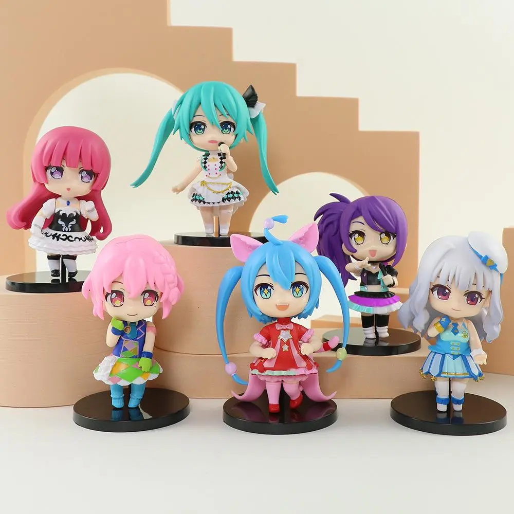2026 hot item 1/6pcs New 9cm Japan Anime Hatsune Miku Luka Action Figures PVC Doll Model Toys Hand-made Beautiful Girl Collection Gifts Popular toys