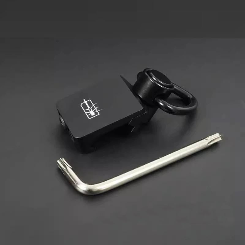 Multi-Purpose Single-Hole Quick-Release Metal Sling Buckle Sling Ring For Outdoor Sports, Camera, Bags & Molle Bags