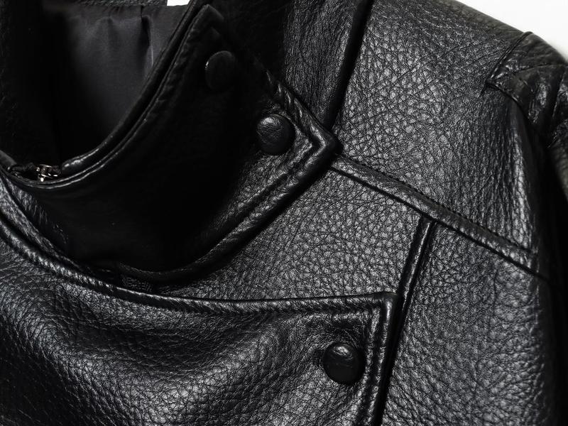 Women's Fashion Lychee-Grain PU Leather Jacket, European and American Style Biker Jackets for Autumn and Winter