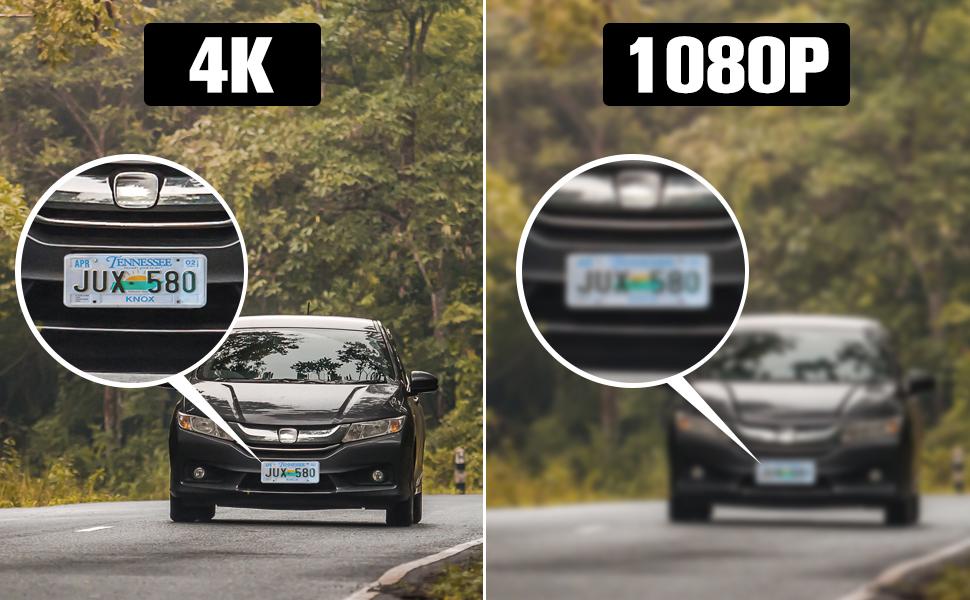 Dash Camera for Cars,4K Full UHD Car Camera Front Rear with Free 32GB SD Card,Dashcams for Cars with Night Vision,24 Hours Parking Mode,WDR,G-Sensor,Motion Detection, Professional Direct