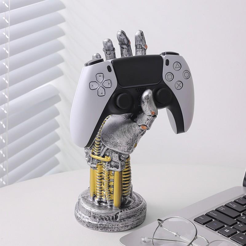 Cyberpunk Mechanical Hand Game Controller Stand, Ring Bracelet Holder, Photo Background Decor, Xbox Switch Console Accessory
