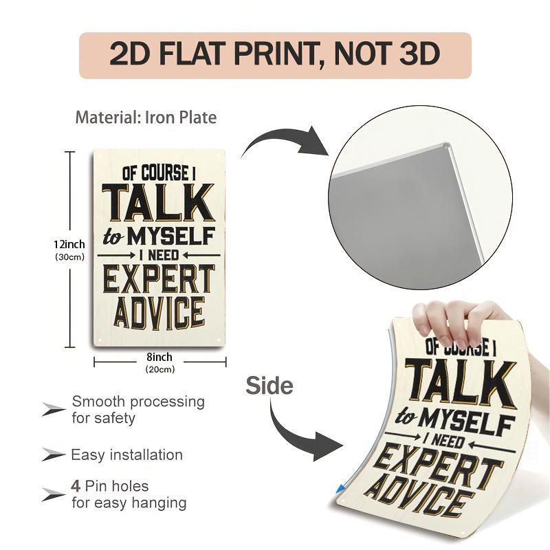 Vintage Aluminum Sign, Humorous Retro Design, Friendly Info Decorative Poster, 8x12 Inches, 2D Flat Aluminum Plaque, Universal Setting