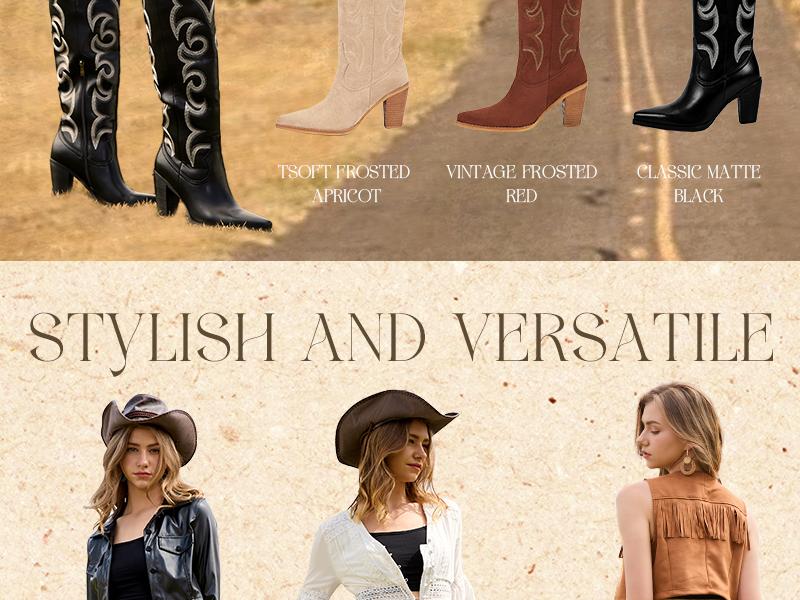 Wetkiss Thigh High Cowboy Cowgirl Boots for Women, Over the Knee with Vintage Embroidery, Side Zipper, Chunky Heel Design ,Women's Shoes,Women's Boots #TikTokShopStockUp Wetkiss Thigh High Cowboy Cowgirl Boots for Women, Over the Knee with Vintage Embroidery, Side Zipper, Chunky Heel Design ,Women's Shoes,Women's Boots #TikTokShopStockUp