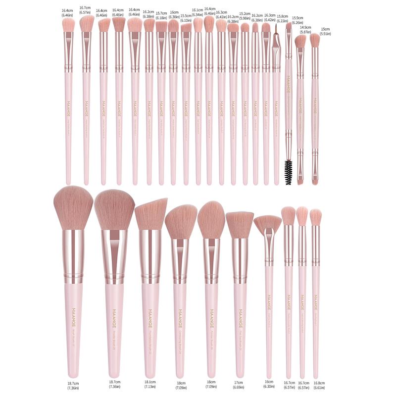 MAANGE Makeup Brush Set, 27/49pcs/set Makeup Tool Set Including Soft Brushes, Beauty Sponges, Powder Puffs, Brush Cleaner Mat, Bag and Makeup Accessories Organizer, Multifunctional Makeup Kit for Beginners