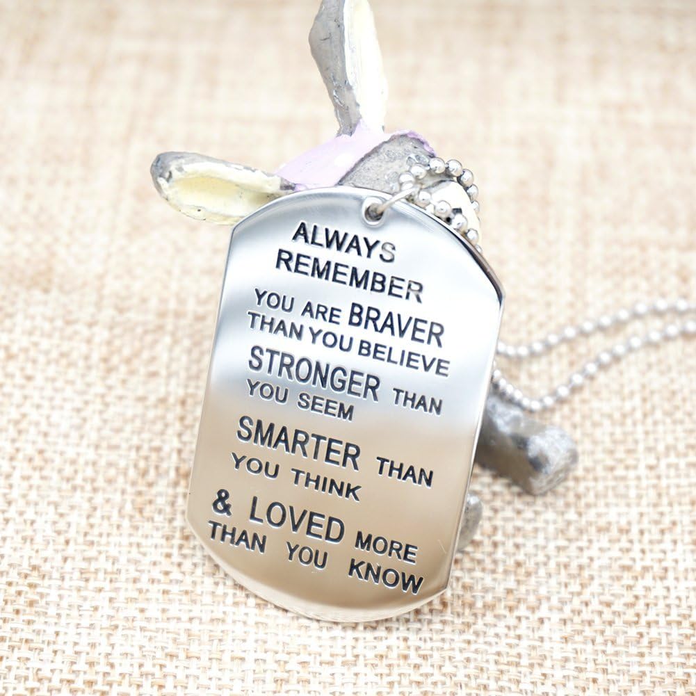 Braver Necklace for men/Women, Graduation Gifts for Son Daughter