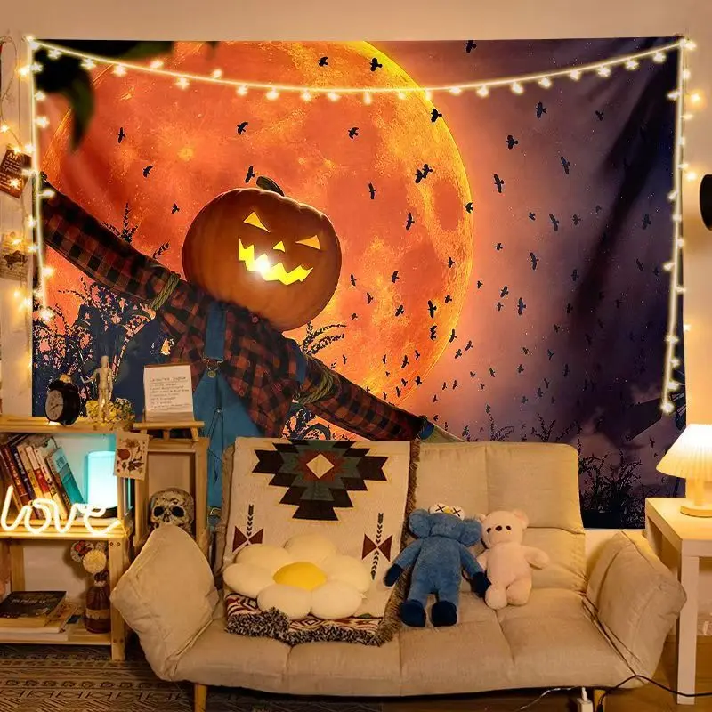 Classic Halloween Graphic Print Throw Blanket - Multi-Size (30x40in-60x80in), Soft Lightweight Anti-Static Fading Resistant Vivid Colors All-Season Blanket, for Couch Bedroom, Travel Picnic Holiday Home Decor Gift Idea