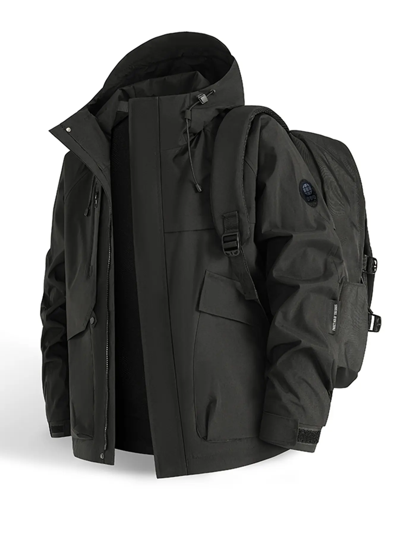 2026 New Outdoor Hooded Jacket, Outdoor Everyday Wear, Couple Windproof Waterproof Breathable Casual Spring Fall Coat, Fashion Plain Color Hiking Vest, Waterproof Windproof Sports Outerwear
