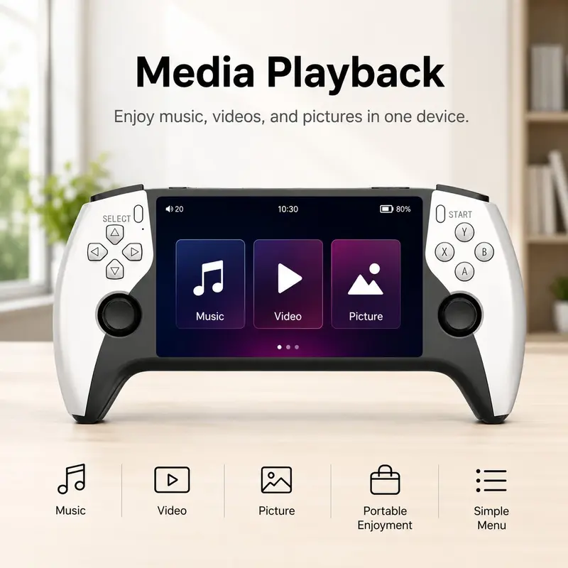 New Sf3500 Portable Handheld Game Console, 5-Inch IPS HD Screen, Retro Arcade Simulator, Dual Player, TV Compatible, Rechargeable, Comfort Grip, Video Game Console New Sf3500 Portable Handheld Game Console, 5-Inch IPS HD Screen, Retro Arcade Simulator, Dual Player, TV Compatible, Rechargeable, Comfort Grip, Video Game Console