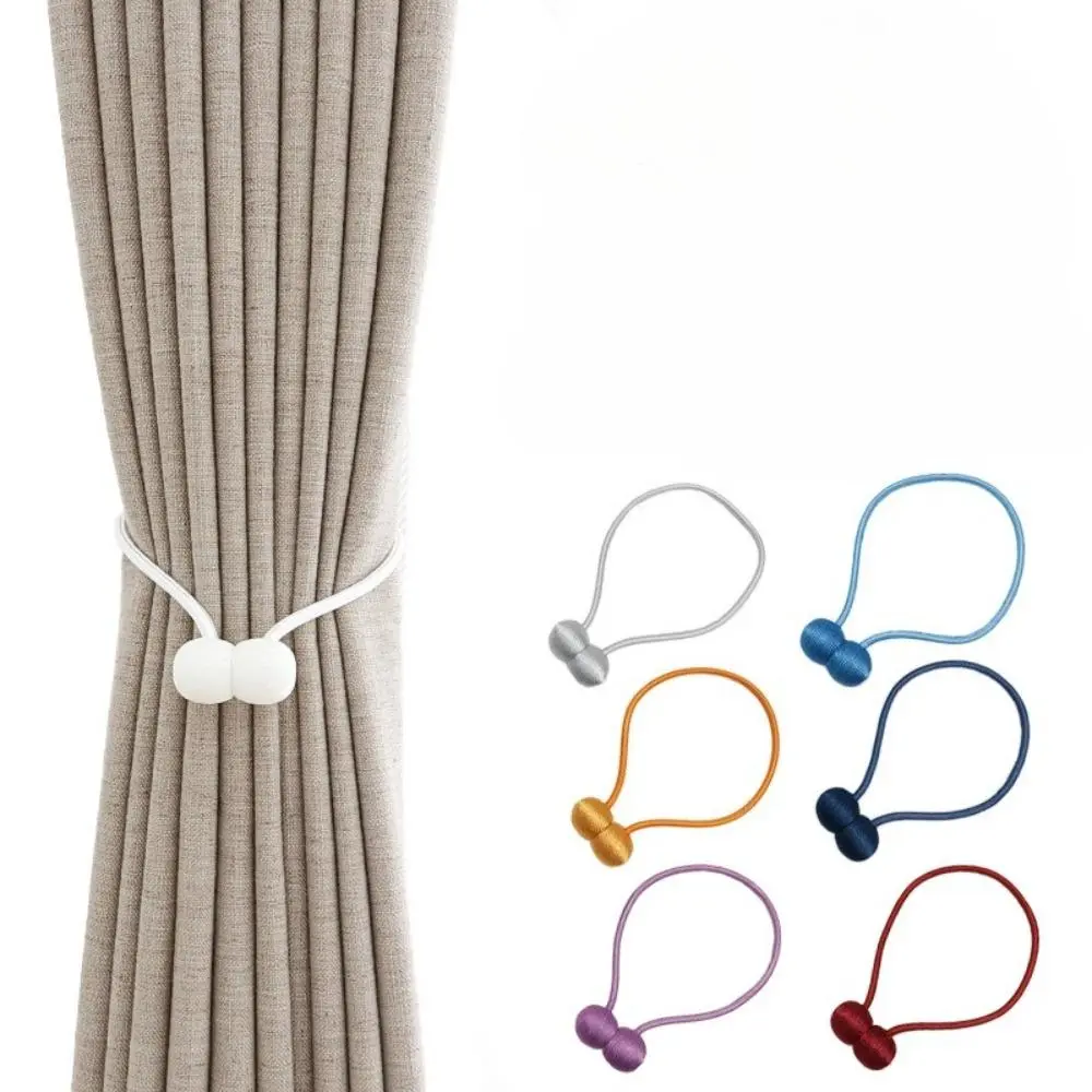 Curtain Tiebacks, Set of 2 Modern Earphone-Shape Magnetic Rope Holders, No-Drill Easy Install Interior Decoration Accessories, Easy Install Curtain, Durable, Installation, Creative Earphone Design, Reusable, Flexible