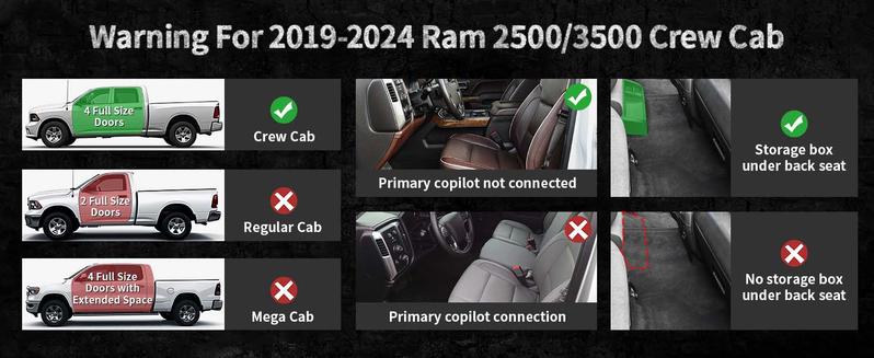 OEDRO Floor Mats for 2019-2024 Ram 2500 Big Horn Crew Cab TPE All Weather Car Mats Include 1st and 2nd Row TPE Interior Vehicle OEDRO Floor Mats for 2019-2024 Ram 2500 Big Horn Crew Cab TPE All Weather Car Mats Include 1st and 2nd Row TPE Interior Vehicle
