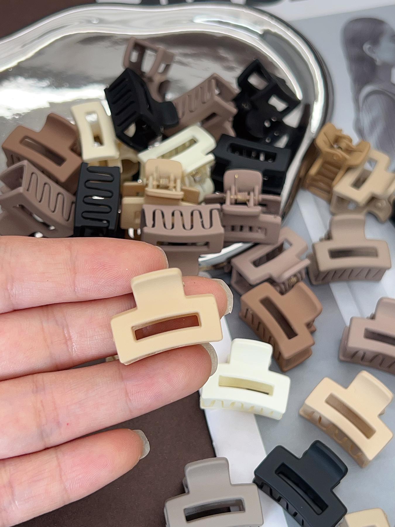 10/20pcs 2.5cm Fashionable Mini Hair Clips, Versatile Bangs Clip, Small Simple Hair Claw Clamp, Retro Vintage Style Hair Jaw Clip Hair Clamps Hair Clutch Hair Catcher Clip, School Stuff, College, Flat Claw Clips