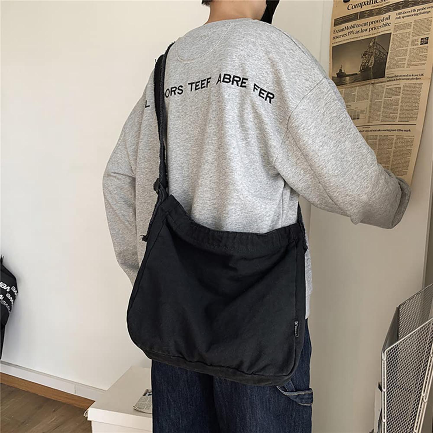 Large Capacity Canvas Hobo Bags for Women & Men, Shoulder Crossbody Bags, Tote Messenger Handbag for Work, Shopping, Thanksgiving Party