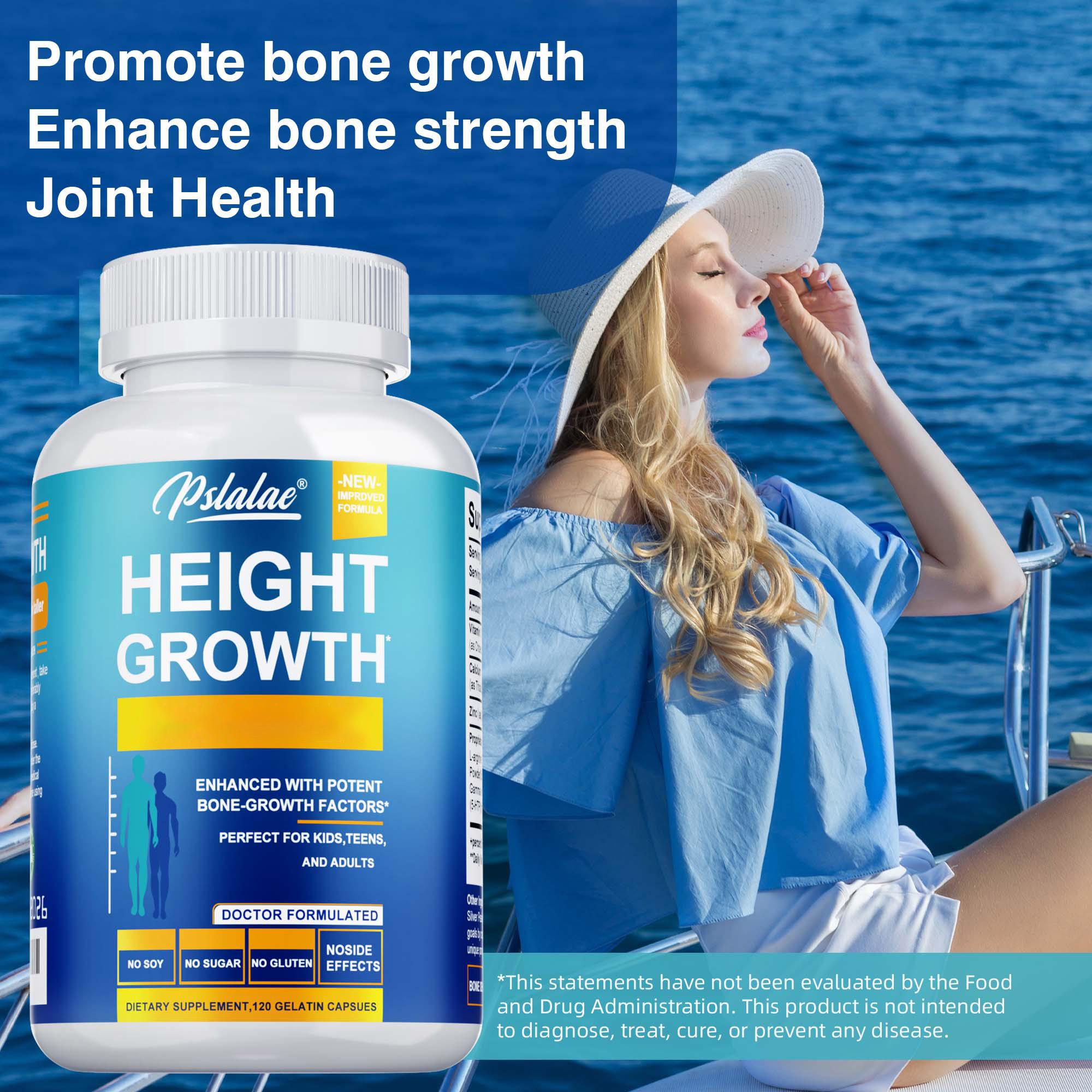 Pslalae Growth Capsules - Natural Height Increaser -120 Capsules Glucosamine Nutrients Dietary Chondroitin