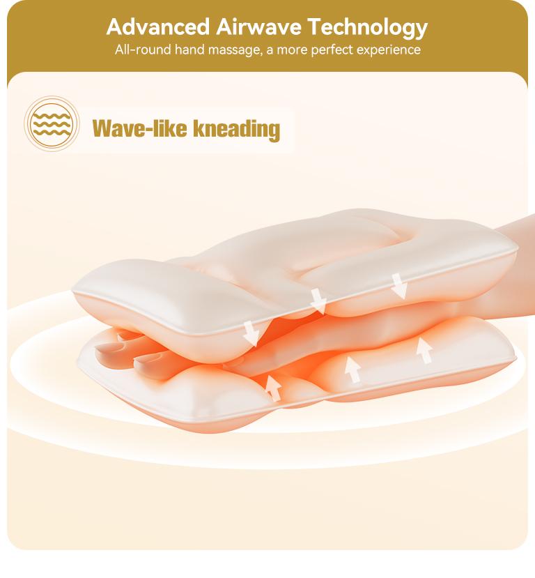 [Plus Model] CINCOM New Hand Massager, Cordless Finger Soother with Gentle Warmth, Customizable Comfort Settings, Easy-to-Read Display, Rechargeable, Perfect for Relaxation, Ideal Gift for Loved Ones