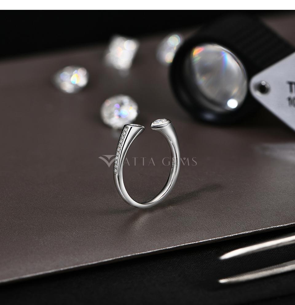 Simple Design 4*3mm Pear Cut Synthetic Moissanite ring Daily Wear Beautiful Jewelry R150