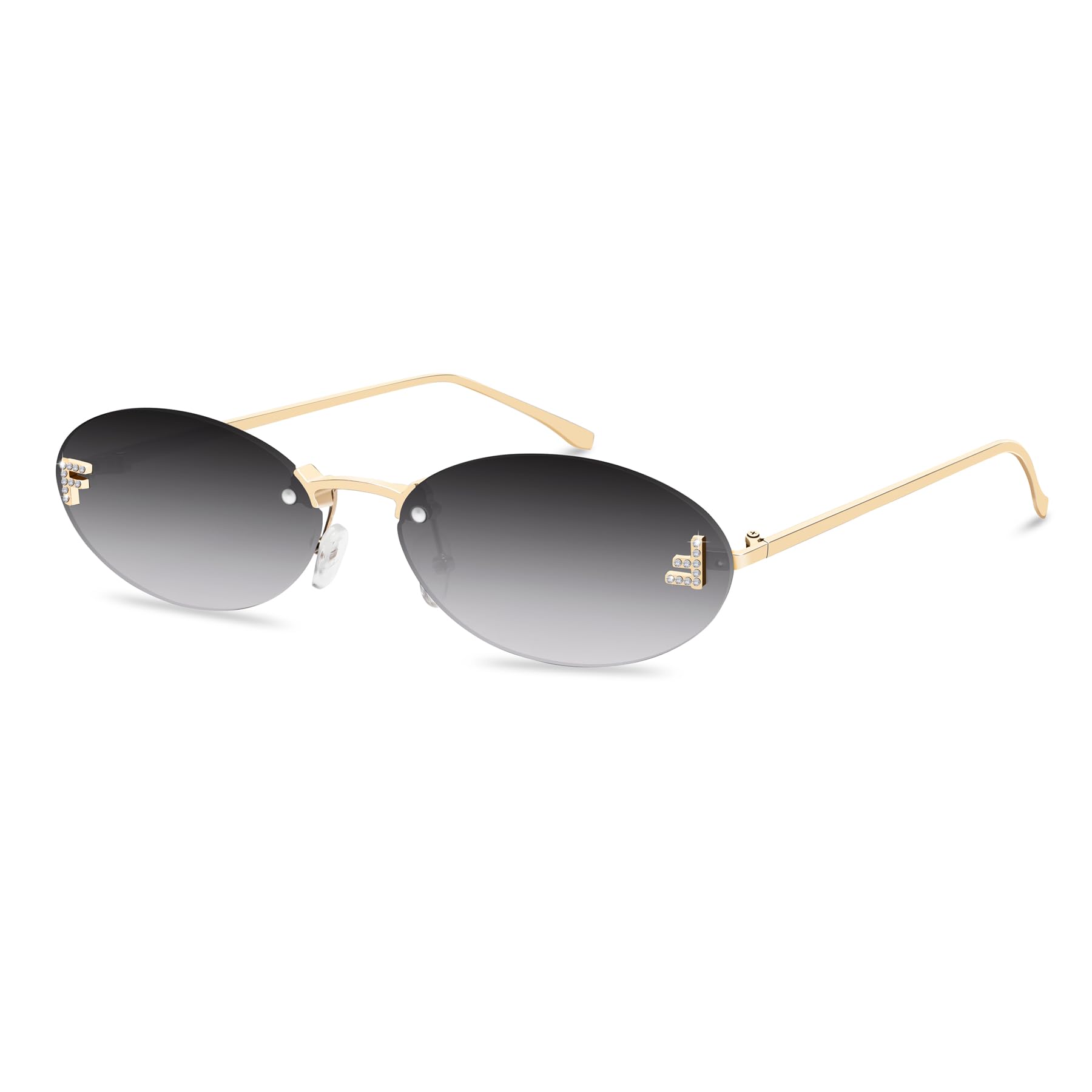 Retro Oval Sunglasses Y2K Vintage Chic Lightweight Festival Accessory Retro Oval Cat Eye Sunglasses for Women Y2k Trendy Narrow  main image 3