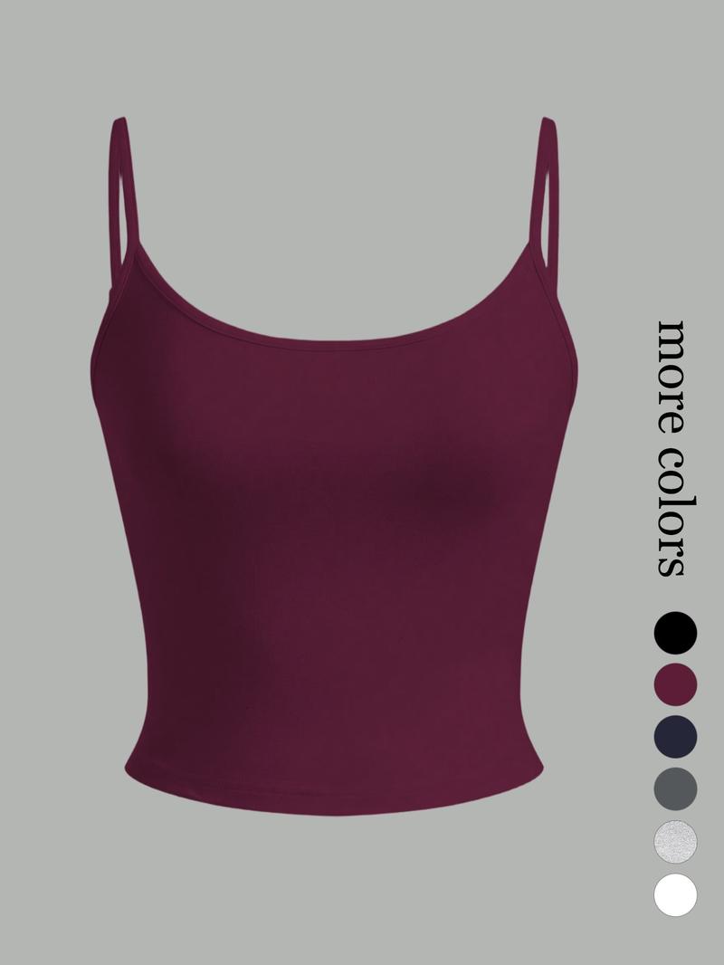 Women's Multi-Color Basic Slim Fit Cami Crop Top, Y2K Style Casual Wear, Perfect for Daily & Stylish Looks