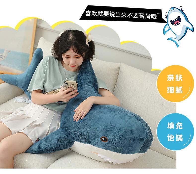 Shark plush pillow, stuffed toy, sleeping doll, children's gift