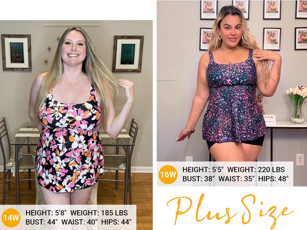 Holipick Plus Size Two Piece Tankini Swimsuits for Women Flowy Swimdress Tummy Control Bathing Suits with Shorts Holipick Plus Size Two Piece Tankini Swimsuits for Women Flowy Swimdress Tummy Control Bathing Suits with Shorts