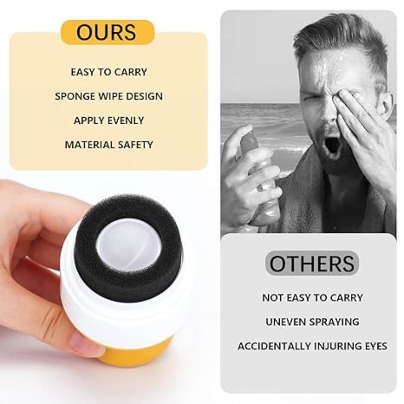 Portable Sunscreen Applicator, Refillable Sunscreen Sponge Roller Applicator, Easy Apply Lotion Tool for Travel & Outdoor Skincare, Facial Care Tool