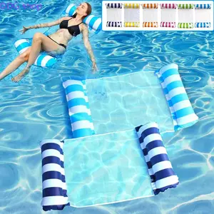 Inflatable Hammock Swimming Float - 1 Pack 4-in-1 Multi-Purpose Water Lounger, Water Sofa, Pool Float Chair for Adults (Sports & Outdoor Camping Accessory), Water Sofa Float